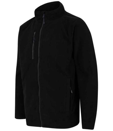 Henbury Recycled Polyester Micro Fleece Jacket - BLK - 4XL